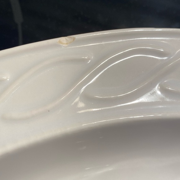 Vintage white Porcelain Divided Serving Platter - Picture 6 of 7